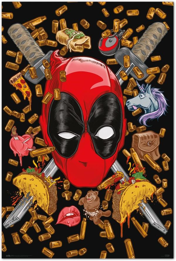 Deadpool Bullets and Chimichangas Maxi Poster